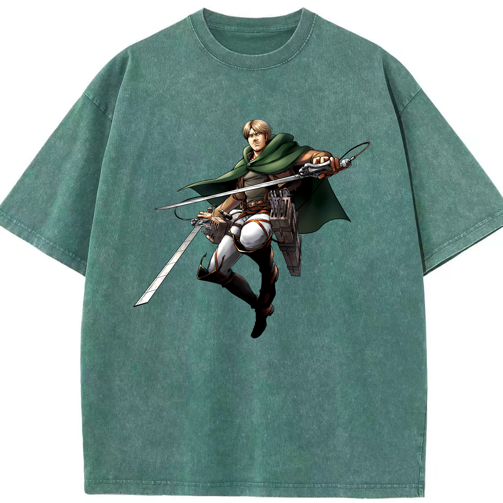 （画像用） 進撃の巨人 Attack on Titan 綿100% ヴィンテージ風 半袖Tシャツ（フロントプリント）